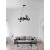 Matt Black Metal & Smoky Glass LED G9 11x6 Watt 230 Volt IP20 Bulb Excluded Two Ways Of Mounting D: 65 H: 120 cm BOTH HANGING 