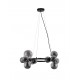 Matt Black Metal & Smoky Glass LED G9 11x6 Watt 230 Volt IP20 Bulb Excluded Two Ways Of Mounting D: 65 H: 120 cm BOTH HANGING 