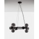 Matt Black Metal & Smoky Glass LED G9 11x6 Watt 230 Volt IP20 Bulb Excluded Two Ways Of Mounting D: 65 H: 120 cm BOTH HANGING 