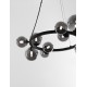 Matt Black Metal & Smoky Glass LED G9 11x6 Watt 230 Volt IP20 Bulb Excluded Two Ways Of Mounting D: 65 H: 120 cm BOTH HANGING 