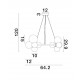Matt Black Metal & Smoky Glass LED G9 11x6 Watt 230 Volt IP20 Bulb Excluded Two Ways Of Mounting D: 65 H: 120 cm BOTH HANGING 