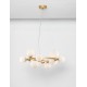 Opal Glass & Matt Gold Metal LED G9 11x5 Watt 230 Volt IP20 Bulb Excluded Two Ways Of Mounting L: 65 W: 52.8 H: 120 cm BOTH HANG