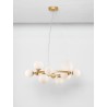 Opal Glass & Matt Gold Metal LED G9 11x5 Watt 230 Volt IP20 Bulb Excluded Two Ways Of Mounting L: 65 W: 52.8 H: 120 cm BOTH HANG