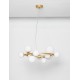 Opal Glass & Matt Gold Metal LED G9 11x5 Watt 230 Volt IP20 Bulb Excluded Two Ways Of Mounting L: 65 W: 52.8 H: 120 cm BOTH HANG
