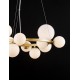 Opal Glass & Matt Gold Metal LED G9 11x5 Watt 230 Volt IP20 Bulb Excluded Two Ways Of Mounting L: 65 W: 52.8 H: 120 cm BOTH HANG
