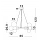 Opal Glass & Matt Gold Metal LED G9 11x5 Watt 230 Volt IP20 Bulb Excluded Two Ways Of Mounting L: 65 W: 52.8 H: 120 cm BOTH HANG
