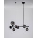 Matt Black Metal & Smoky Glass LED G9 7x5 Watt 230 Volt IP20 Bulb Excluded L: 65 W: 28.9 H: 120 cm Adjustable height 
