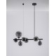 Matt Black Metal & Smoky Glass LED G9 7x5 Watt 230 Volt IP20 Bulb Excluded L: 65 W: 28.9 H: 120 cm Adjustable height 
