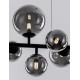 Matt Black Metal & Smoky Glass LED G9 7x5 Watt 230 Volt IP20 Bulb Excluded L: 65 W: 28.9 H: 120 cm Adjustable height 