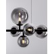 Matt Black Metal & Smoky Glass LED G9 7x5 Watt 230 Volt IP20 Bulb Excluded L: 65 W: 28.9 H: 120 cm Adjustable height 