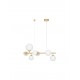 Opal Glass & Matt Gold Metal LED G9 7x5 Watt 230 Volt IP20 Bulb Excluded L: 65 W: 28.9 H: 120 cm Adjustable height 
