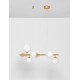 Opal Glass & Matt Gold Metal LED G9 7x5 Watt 230 Volt IP20 Bulb Excluded L: 65 W: 28.9 H: 120 cm Adjustable height 