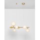 Opal Glass & Matt Gold Metal LED G9 7x5 Watt 230 Volt IP20 Bulb Excluded L: 65 W: 28.9 H: 120 cm Adjustable height 