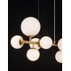 Opal Glass & Matt Gold Metal LED G9 7x5 Watt 230 Volt IP20 Bulb Excluded L: 65 W: 28.9 H: 120 cm Adjustable height 