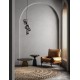 Matt Black Metal & Smoky Glass LED G9 6x5 Watt 230 Volt IP20 Bulb Excluded L: 28 W: 23.2 H: 120 cm BOTH HANGING SYSTEM INCLUDE