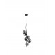 Matt Black Metal & Smoky Glass LED G9 6x5 Watt 230 Volt IP20 Bulb Excluded L: 28 W: 23.2 H: 120 cm BOTH HANGING SYSTEM INCLUDE