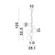 Matt Black Metal & Smoky Glass LED G9 6x5 Watt 230 Volt IP20 Bulb Excluded L: 28 W: 23.2 H: 120 cm BOTH HANGING SYSTEM INCLUDE