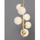 Opal Glass & Matt Gold Metal LED G9 6x5 Watt 230 Volt IP20 Bulb Excluded L: 28 W: 23.2 H: 120 cm Adjustable height 