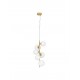 Opal Glass & Matt Gold Metal LED G9 6x5 Watt 230 Volt IP20 Bulb Excluded L: 28 W: 23.2 H: 120 cm Adjustable height 