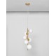 Opal Glass & Matt Gold Metal LED G9 6x5 Watt 230 Volt IP20 Bulb Excluded L: 28 W: 23.2 H: 120 cm Adjustable height 