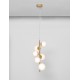 Opal Glass & Matt Gold Metal LED G9 6x5 Watt 230 Volt IP20 Bulb Excluded L: 28 W: 23.2 H: 120 cm Adjustable height 