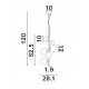 Opal Glass & Matt Gold Metal LED G9 6x5 Watt 230 Volt IP20 Bulb Excluded L: 28 W: 23.2 H: 120 cm Adjustable height 
