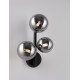 Matt Black Metal & Smoky Glass LED G9 3x5 Watt 230 Volt IP20 Bulb Excluded L: 23 W: 19 H: 32 cm 
