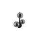 Matt Black Metal & Smoky Glass LED G9 3x5 Watt 230 Volt IP20 Bulb Excluded L: 23 W: 19 H: 32 cm 