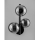 Matt Black Metal & Smoky Glass LED G9 3x5 Watt 230 Volt IP20 Bulb Excluded L: 23 W: 19 H: 32 cm 