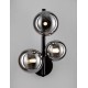 Matt Black Metal & Smoky Glass LED G9 3x5 Watt 230 Volt IP20 Bulb Excluded L: 23 W: 19 H: 32 cm 