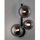 Matt Black Metal & Smoky Glass LED G9 3x5 Watt 230 Volt IP20 Bulb Excluded L: 23 W: 19 H: 32 cm 