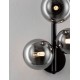 Matt Black Metal & Smoky Glass LED G9 3x5 Watt 230 Volt IP20 Bulb Excluded L: 23 W: 19 H: 32 cm 