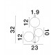 Matt Black Metal & Smoky Glass LED G9 3x5 Watt 230 Volt IP20 Bulb Excluded L: 23 W: 19 H: 32 cm 