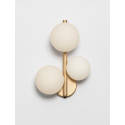 Opal Glass & Matt Gold Metal LED G9 3x5 Watt 230 Volt IP20 Bulb Excluded L: 23 W: 19 H: 32 cm 