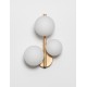 Opal Glass & Matt Gold Metal LED G9 3x5 Watt 230 Volt IP20 Bulb Excluded L: 23 W: 19 H: 32 cm 