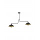 Sandy Black Metal Outside Gold Metal Inside LED E27 2x12 Watt 230 Volt IP20 Bulb Excluded L: 113 W: 19 H: 70 cm Fixed height Adj