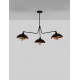 Sandy Black Metal Outside Gold Metal Inside LED E27 3x12 Watt 230 Volt IP20 Bulb Excluded D: 113 H: 70 cm Fixed height Adjustabl