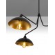 Sandy Black Metal Outside Gold Metal Inside LED E27 3x12 Watt 230 Volt IP20 Bulb Excluded D: 113 H: 70 cm Fixed height Adjustabl