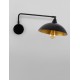 Sandy Black Metal Outside Gold Metal Inside LED E27 1x12 Watt 230 Volt IP20 Bulb Excluded L: 27 W: 60 H: 19 cm Adjustable 