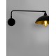 Sandy Black Metal Outside Gold Metal Inside LED E27 1x12 Watt 230 Volt IP20 Bulb Excluded L: 27 W: 60 H: 19 cm Adjustable 