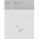 Sandy White Metal Outside Gold Metal Inside LED E27 1x12 Watt 230 Volt IP20 Bulb Excluded L: 40 W: 27 H: 120 cm Fixed height Adj