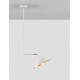 Sandy White Metal Outside Gold Metal Inside LED E27 1x12 Watt 230 Volt IP20 Bulb Excluded L: 40 W: 27 H: 120 cm Fixed height Adj