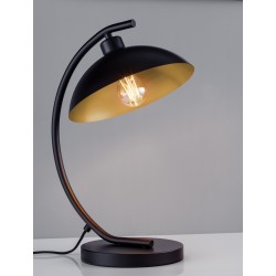 Sandy Black Metal Outside Gold Metal Inside LED E27 1x12 Watt 230 Volt IP20 Bulb Excluded Cable Length: 130 cm D: 27 H: 40 cm Ad