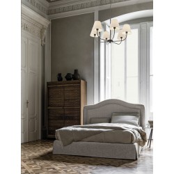 Black Metal & Cream Fabric Shade LED E27 6x12 Watt 230 Volt IP20 Bulb Excluded D: 75 H1: 45 H2: 130 cm Adjustable Height 