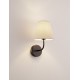 Black Metal & Cream Fabric Shade LED E27 1x12 Watt 230 Volt IP20 Bulb Excluded D: 17 W: 22.5 H: 29 cm