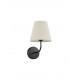 Black Metal & Cream Fabric Shade LED E27 1x12 Watt 230 Volt IP20 Bulb Excluded D: 17 W: 22.5 H: 29 cm 
