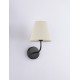 Black Metal & Cream Fabric Shade LED E27 1x12 Watt 230 Volt IP20 Bulb Excluded D: 17 W: 22.5 H: 29 cm 