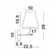 Black Metal & Cream Fabric Shade LED E27 1x12 Watt 230 Volt IP20 Bulb Excluded D: 17 W: 22.5 H: 29 cm 