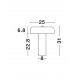 Gold & Black Aluminium & Acrylic LED 18 Watt 230 Volt 733.9Lm 3000K IP20 Cable Length: 175 cm D: 25 H: 31 cm 