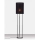 Black Fabric Shade & Black Aluminium LED E27 1x12 Watt 230 Volt IP20 Bulb Excluded Cable Length: 300 cm D: 30 H: 135 cm 